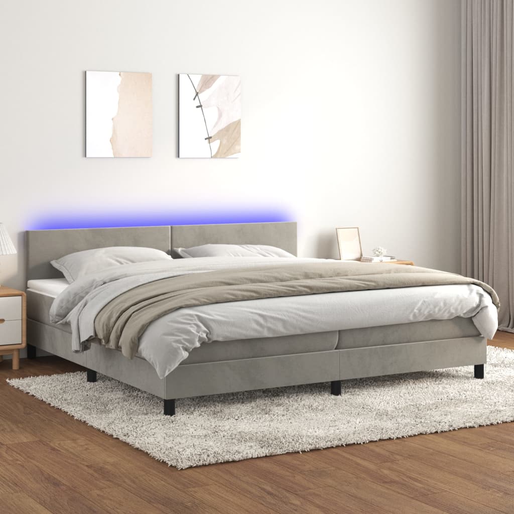 Boxspringbett ''Pure'' mit Matratze & LED 200x200 cm