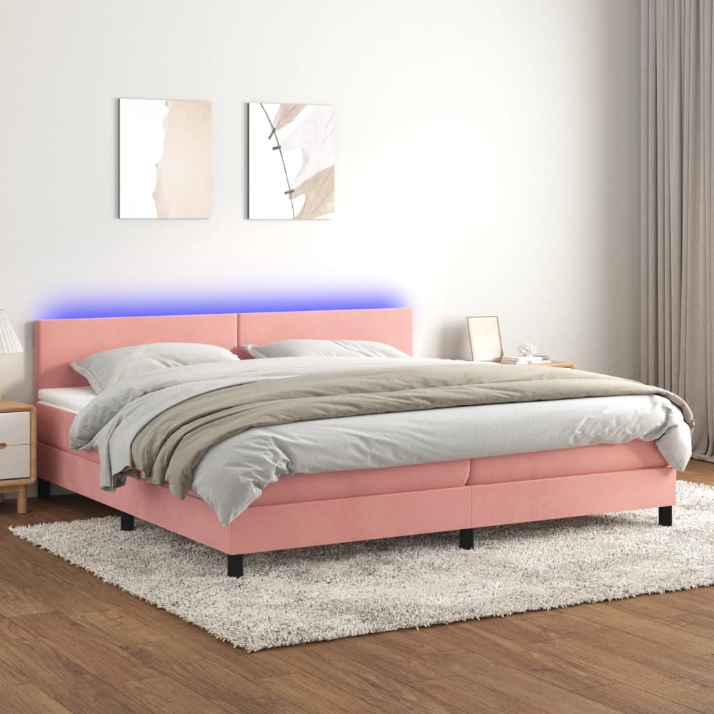 Boxspringbett ''Pure'' mit Matratze & LED 200x200 cm