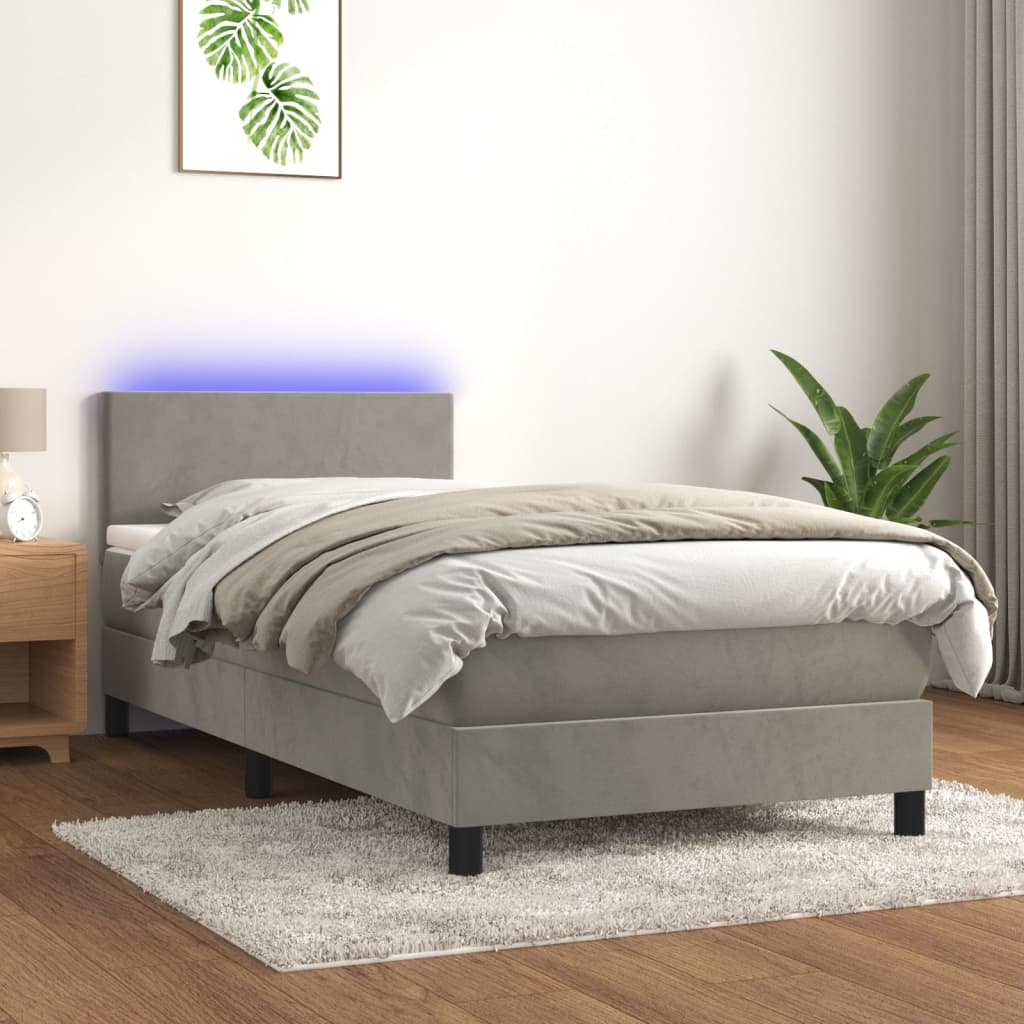 Boxspringbett ''Pure'' mit Matratze & LED 80x200 cm