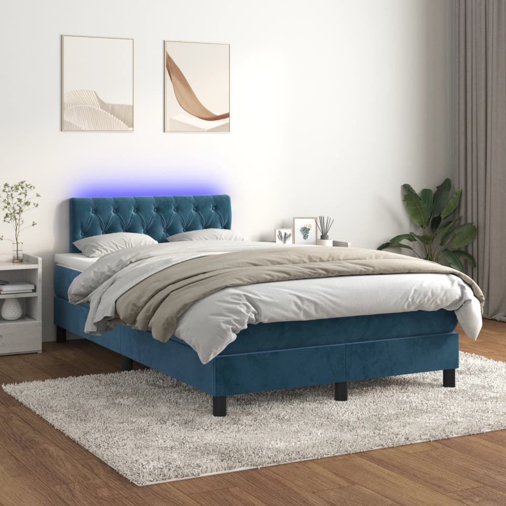 Boxspringbett ''Stitched'' mit Matratze & LED 120x200 cm