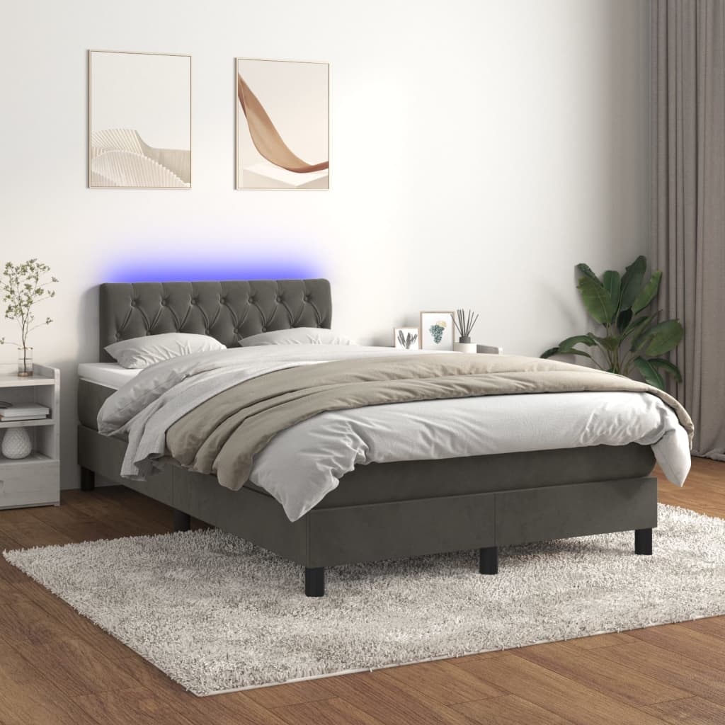 Boxspringbett ''Stitched'' mit Matratze & LED 120x200 cm