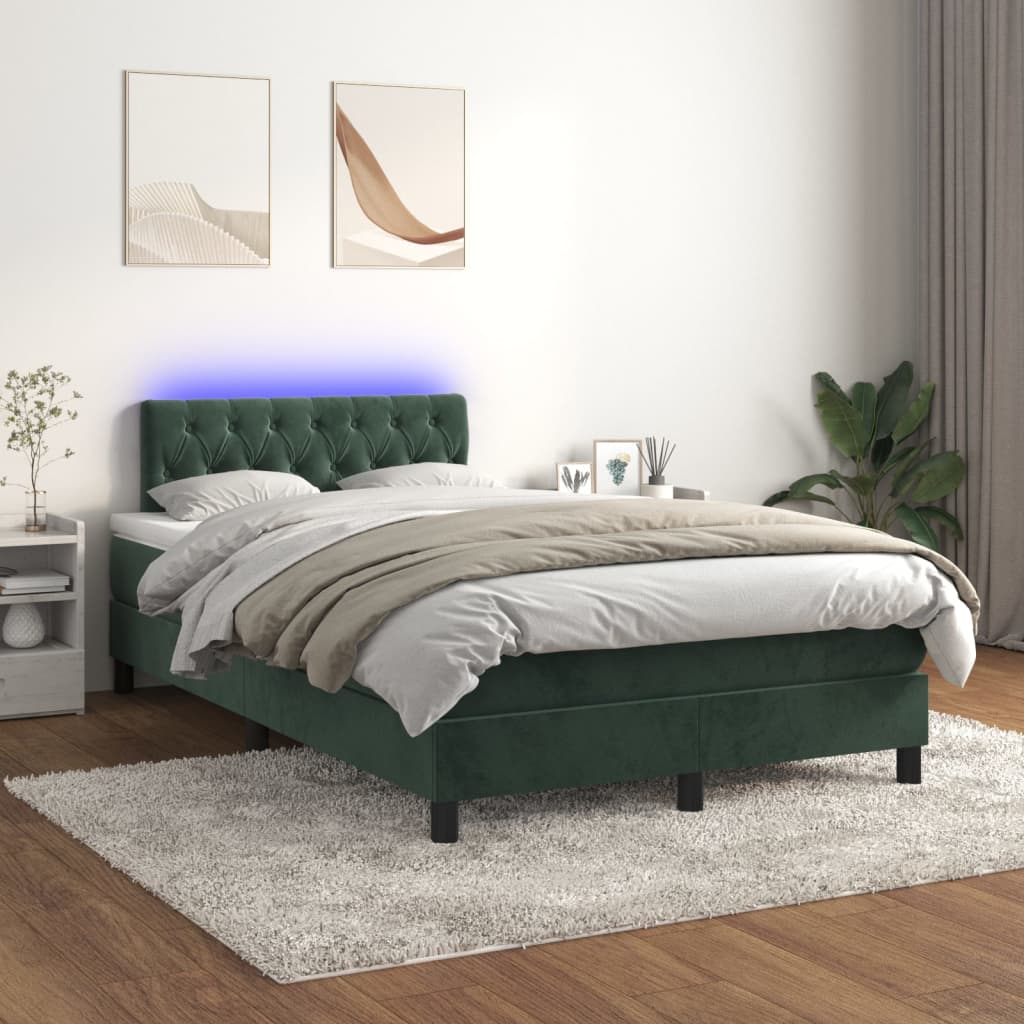 Boxspringbett ''Stitched'' mit Matratze & LED 120x200 cm