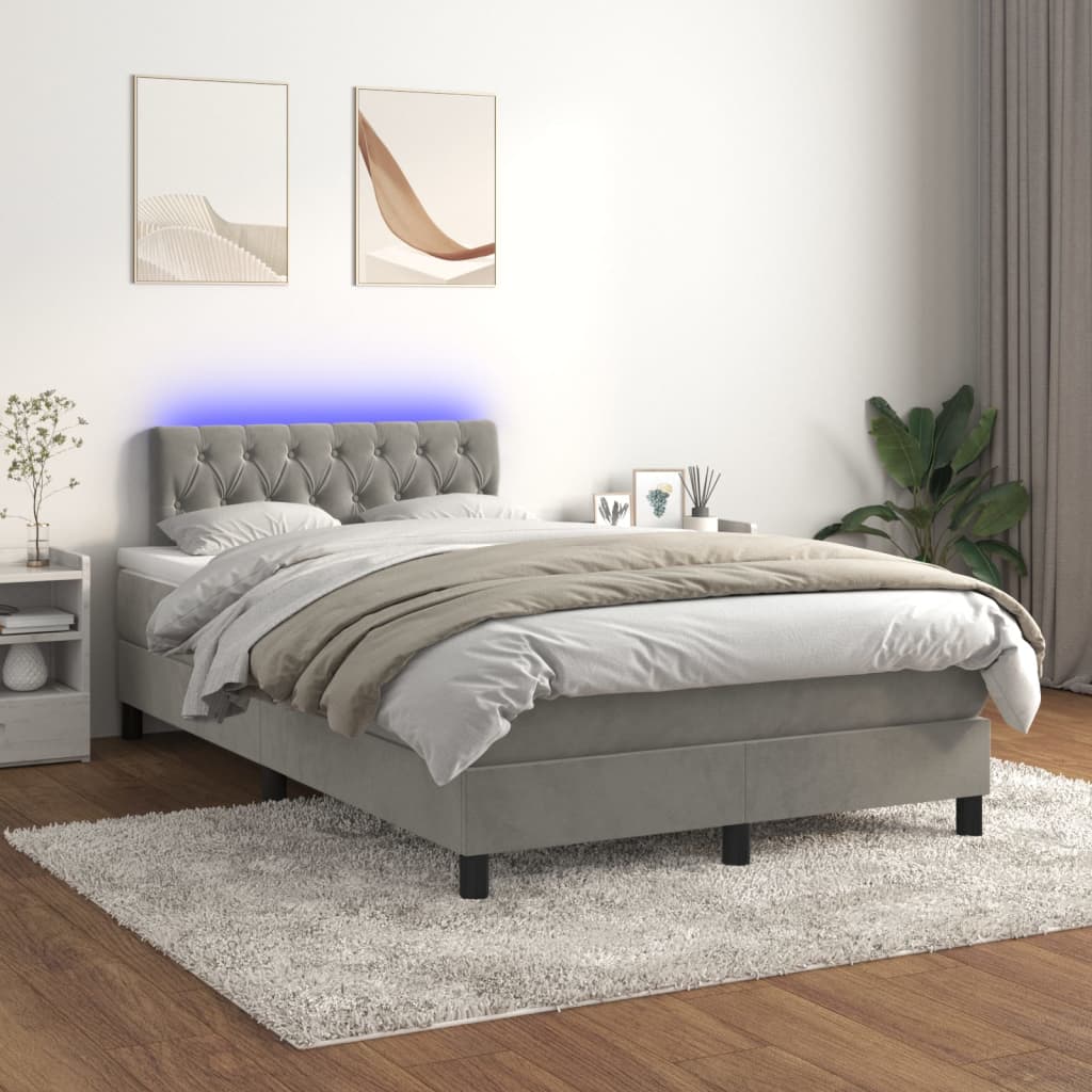 Boxspringbett ''Stitched'' mit Matratze & LED 120x200 cm