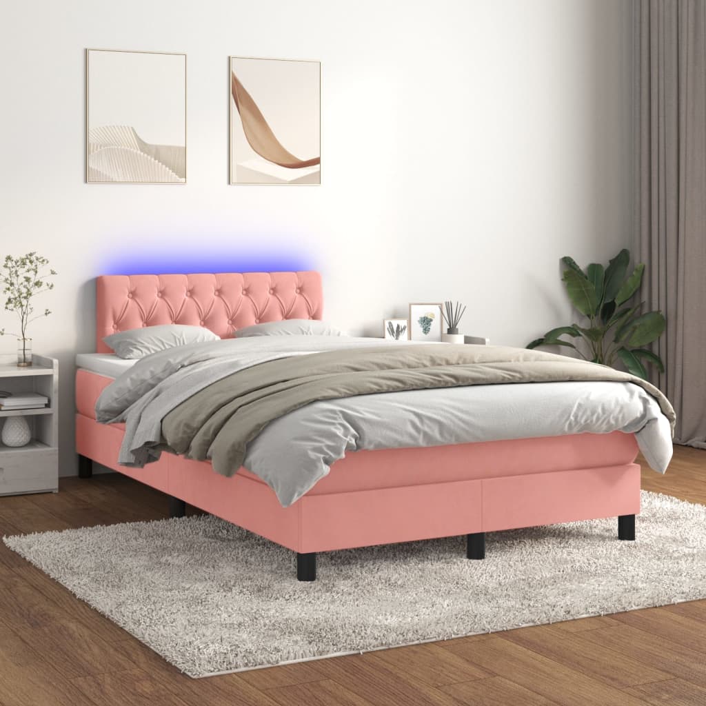 Boxspringbett ''Stitched'' mit Matratze & LED 120x200 cm