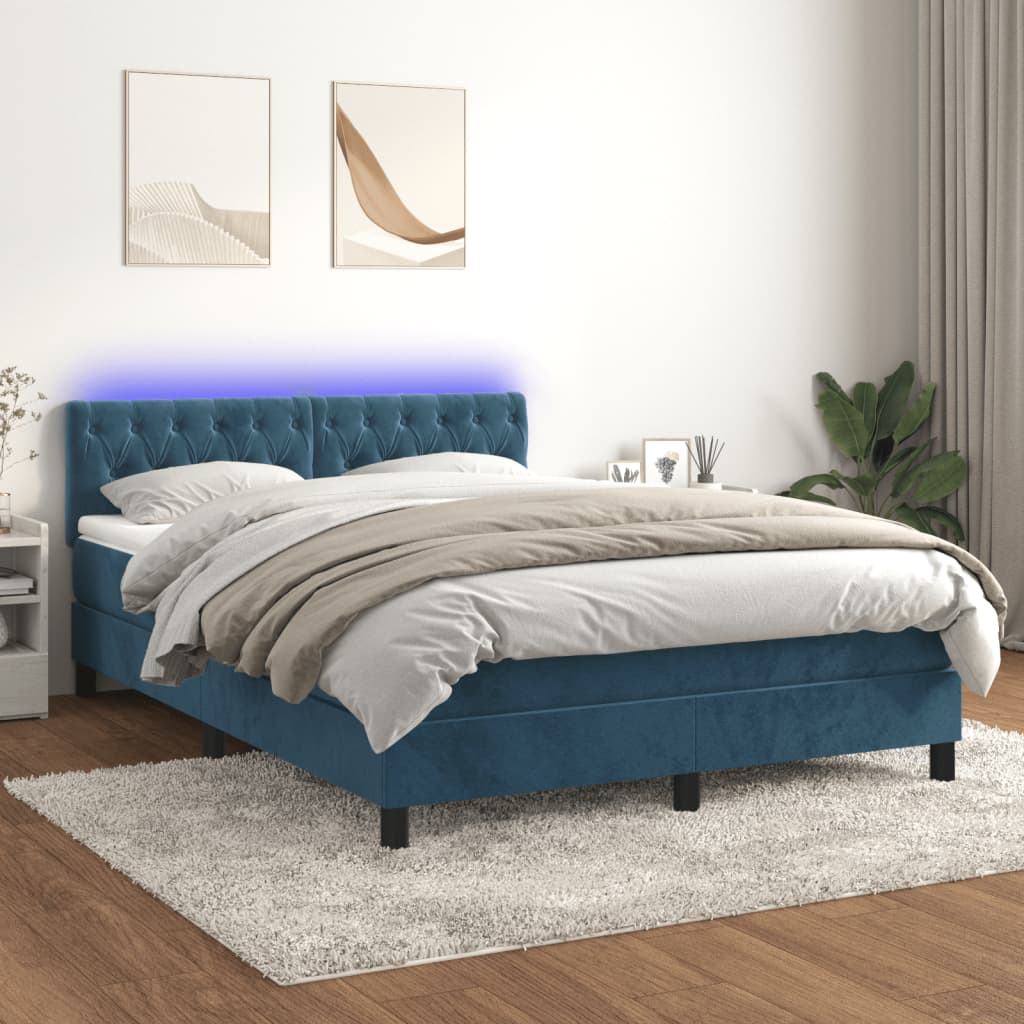 Boxspringbett ''Stitched'' mit Matratze & LED 140x200 cm