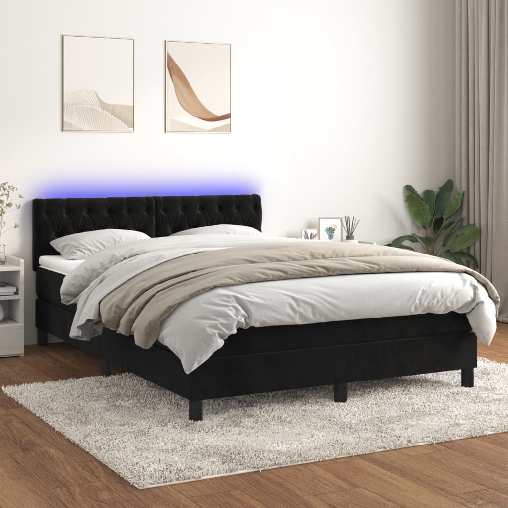 Boxspringbett ''Stitched'' mit Matratze & LED 140x200 cm