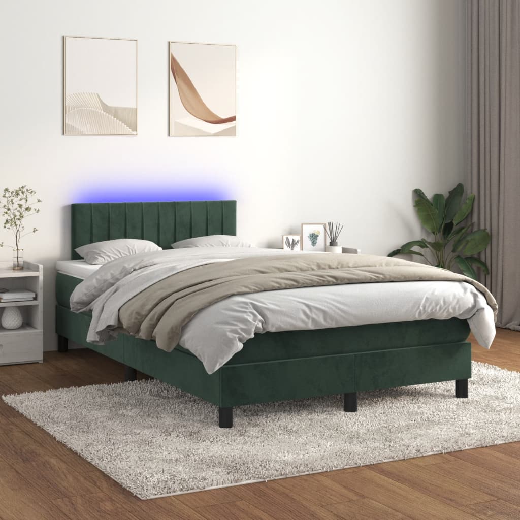 Boxspringbett ''Striped'' mit Matratze & LED 120x200 cm