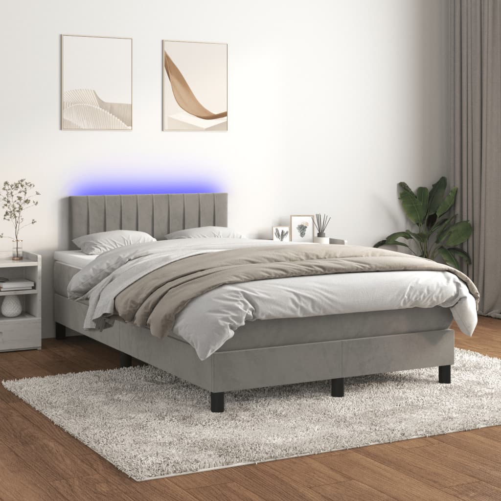 Boxspringbett ''Striped'' mit Matratze & LED 120x200 cm