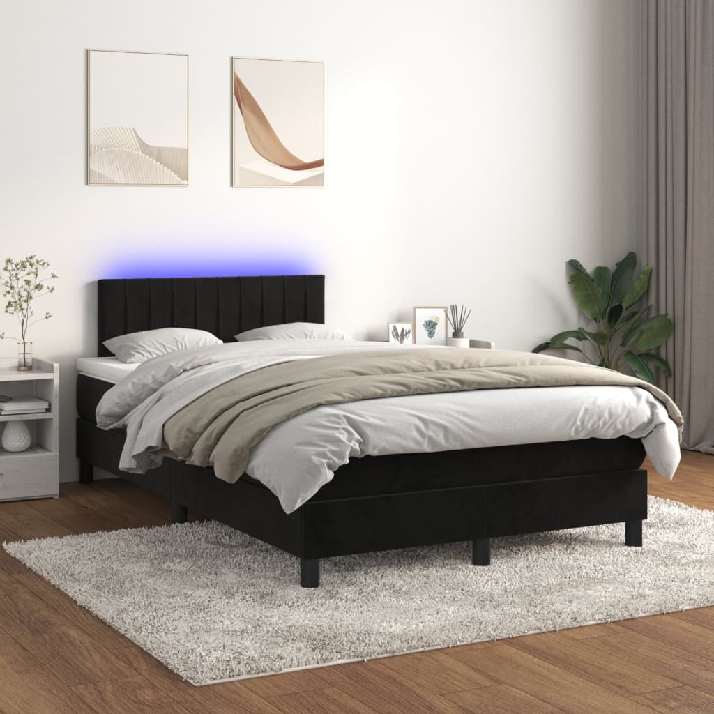 Boxspringbett ''Striped'' mit Matratze & LED 120x200 cm