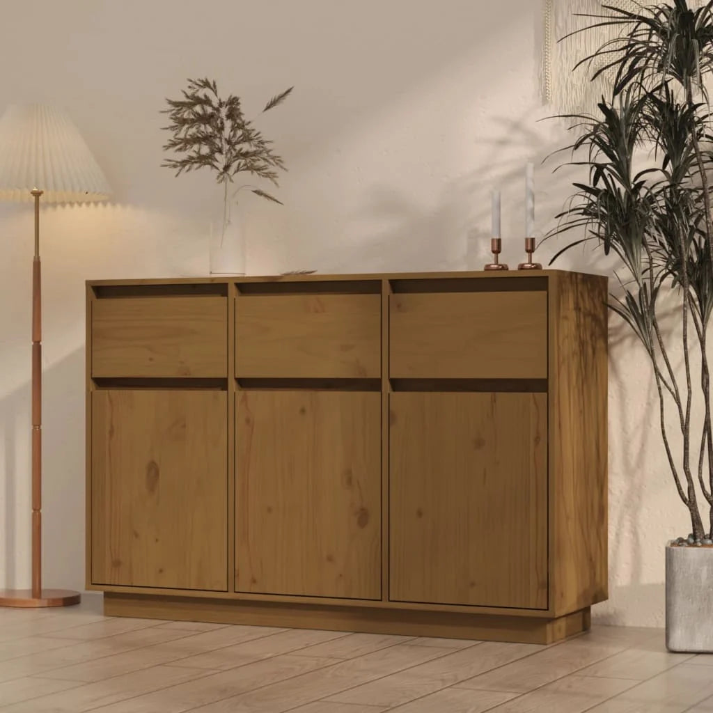 Sideboard 110x34x75 cm Massives Kiefernholz