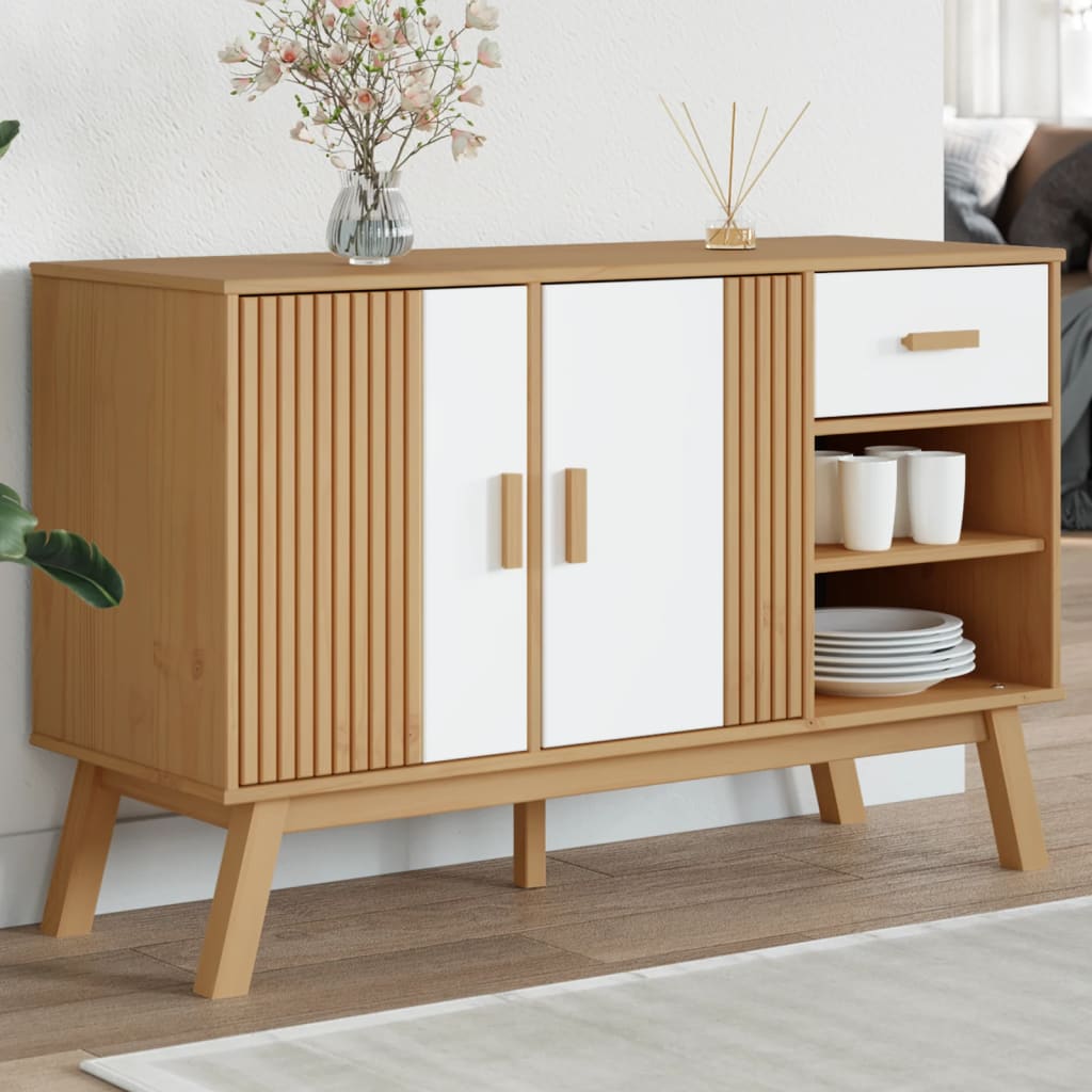 Sideboard 114x43x73,5 cm Massives Kiefernholz