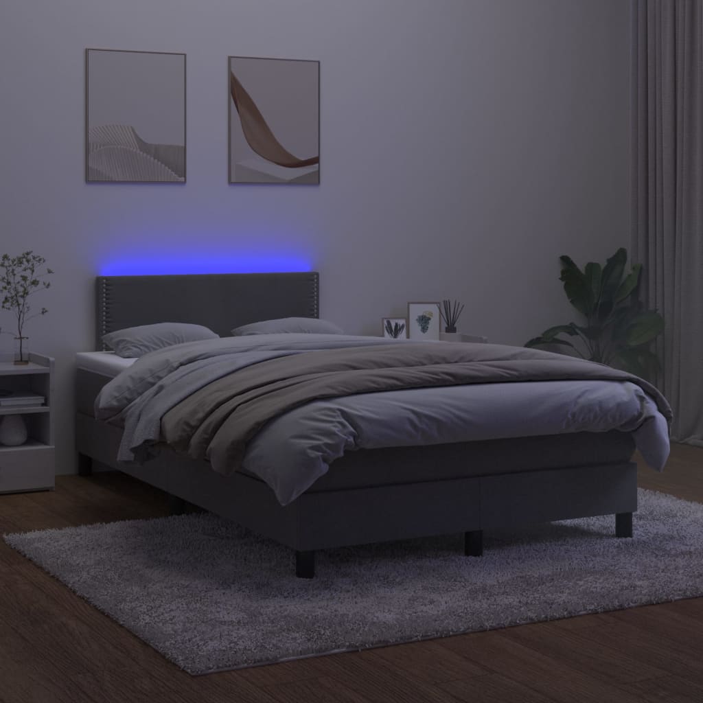 Boxspringbett ''Nailed'' mit Matratze & LED 120x200 cm