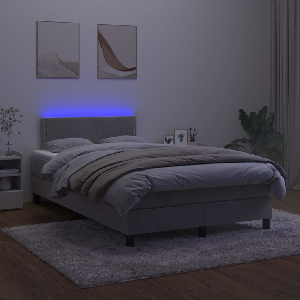 Boxspringbett ''Nailed'' mit Matratze & LED 120x200 cm