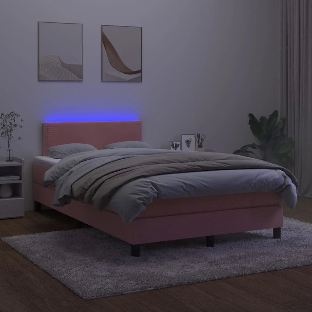 Boxspringbett ''Nailed'' mit Matratze & LED 120x200 cm