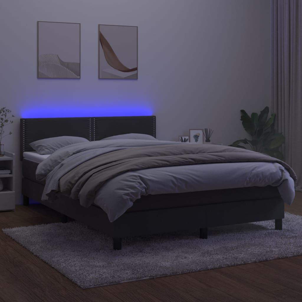 Boxspringbett ''Nailed'' mit Matratze & LED 140x200 cm