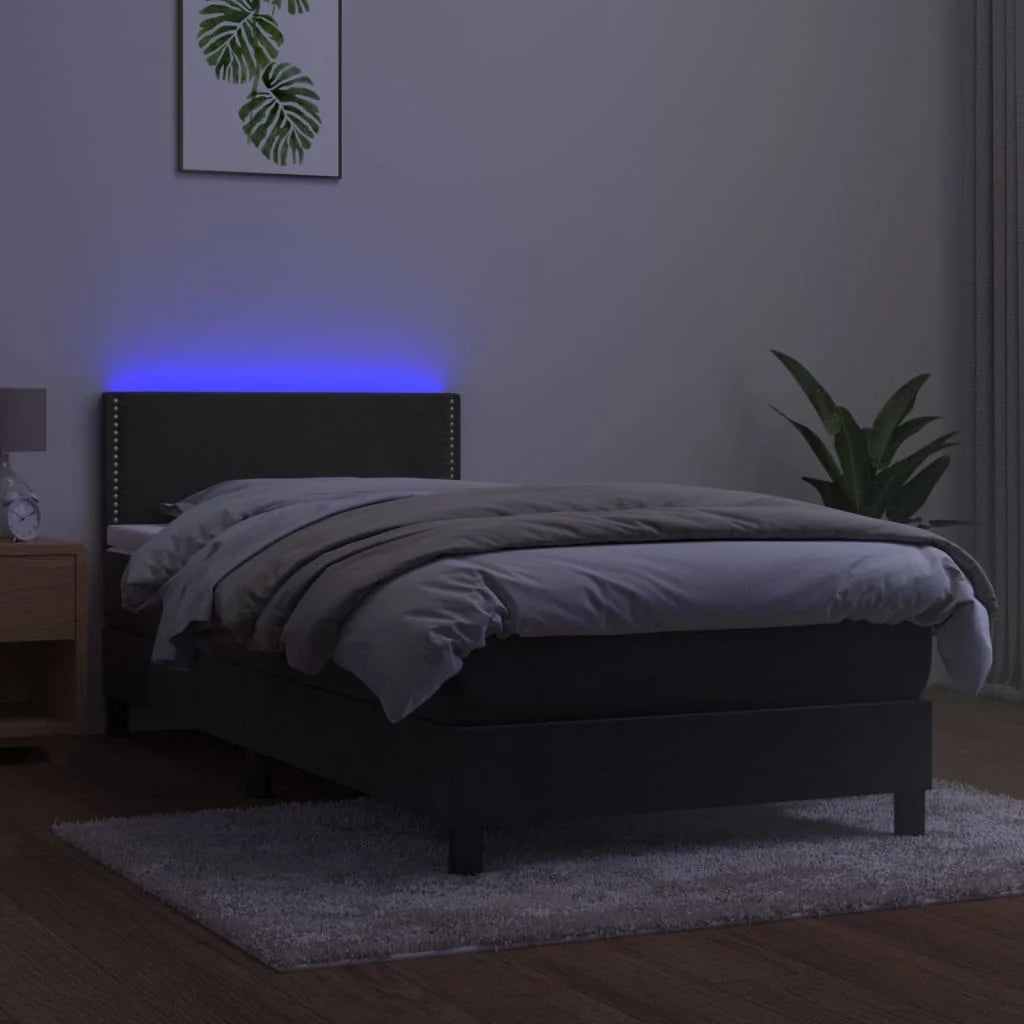 Boxspringbett ''Nailed'' mit Matratze & LED 80x200 cm