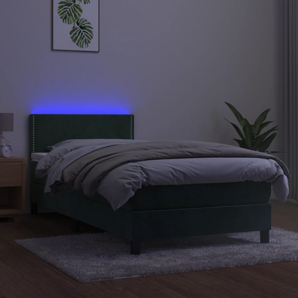 Boxspringbett ''Nailed'' mit Matratze & LED 80x200 cm