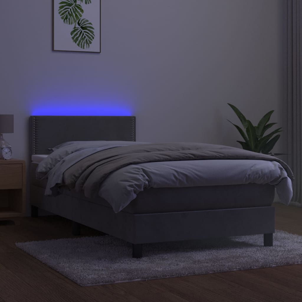 Boxspringbett ''Nailed'' mit Matratze & LED 80x200 cm