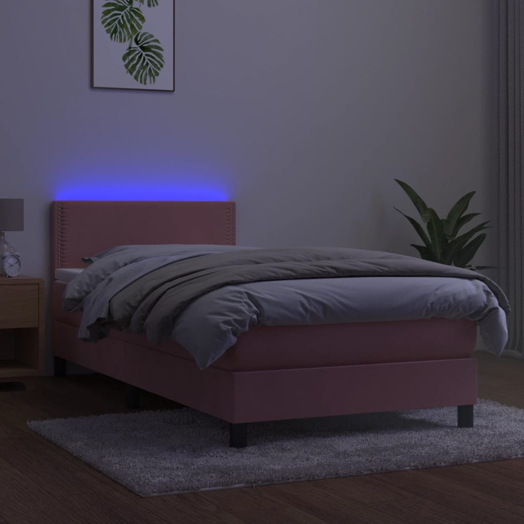 Boxspringbett ''Nailed'' mit Matratze & LED 80x200 cm