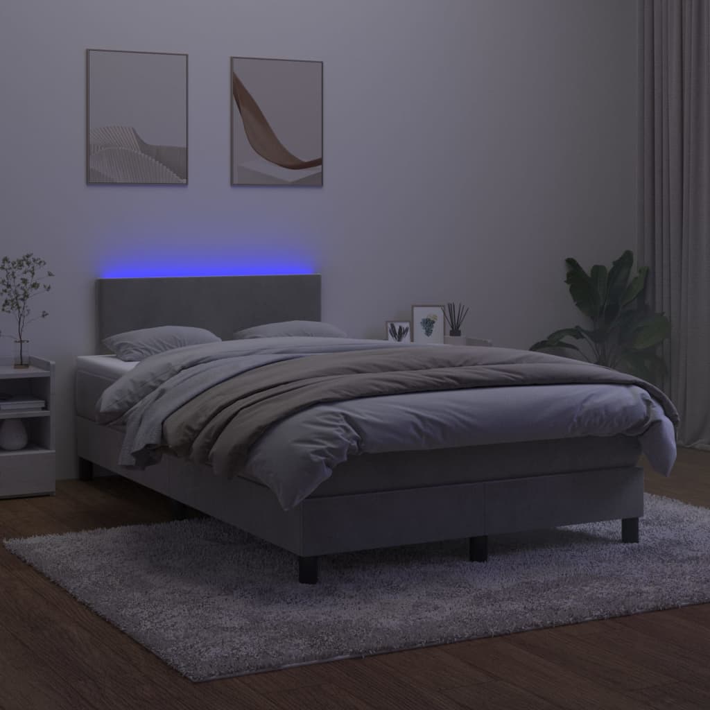 Boxspringbett ''Pure'' mit Matratze & LED 120x200 cm