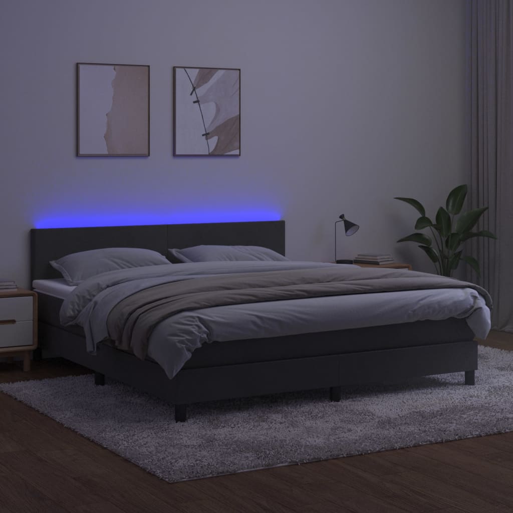 Boxspringbett ''Pure'' mit Matratze & LED 160x200 cm