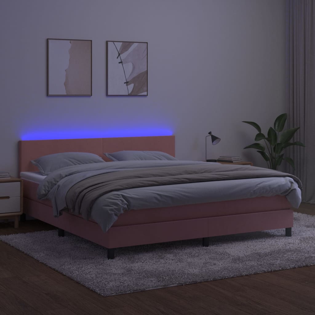 Boxspringbett ''Pure'' mit Matratze & LED 160x200 cm