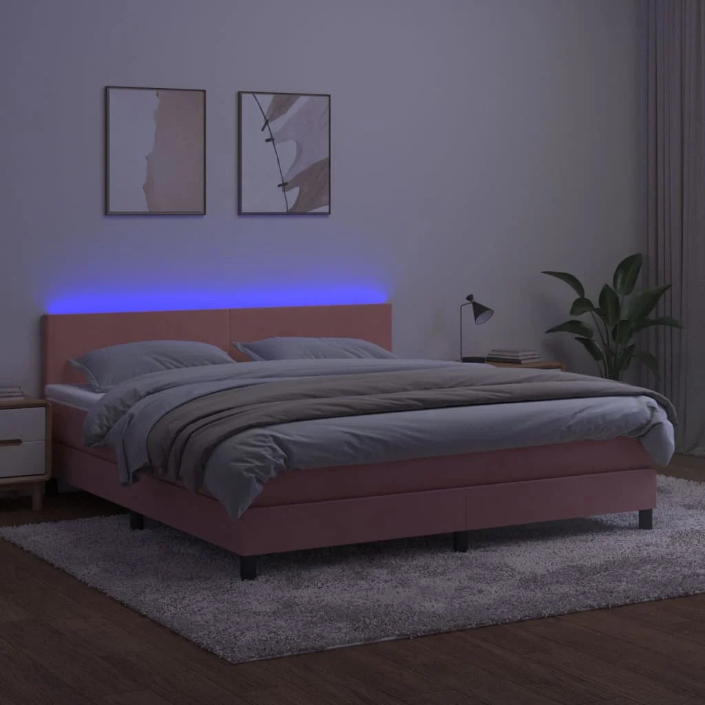 Boxspringbett ''Pure'' mit Matratze & LED 180x200 cm