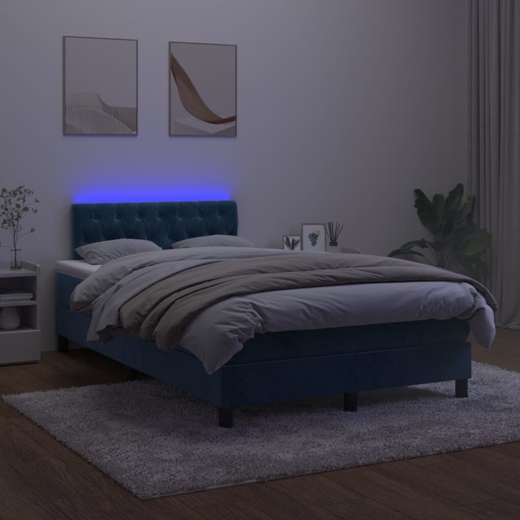 Boxspringbett ''Stitched'' mit Matratze & LED 120x200 cm