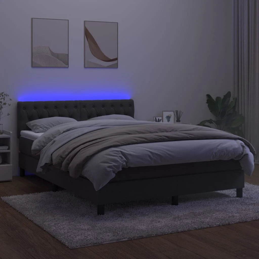 Boxspringbett ''Stitched'' mit Matratze & LED 140x200 cm