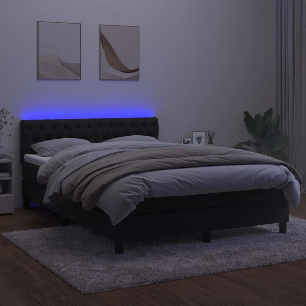 Boxspringbett ''Stitched'' mit Matratze & LED 140x200 cm