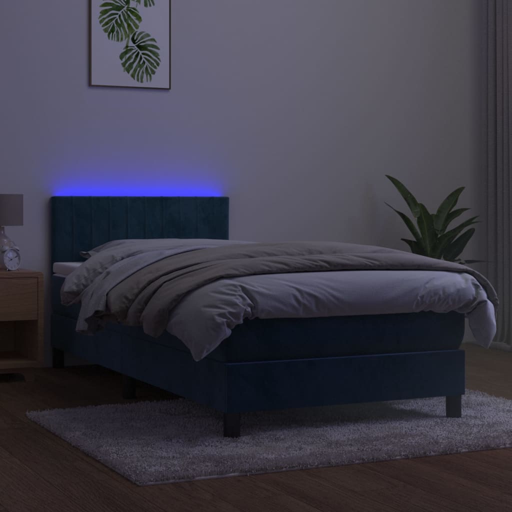 Boxspringbett ''Striped'' mit Matratze & LED 100x200 cm