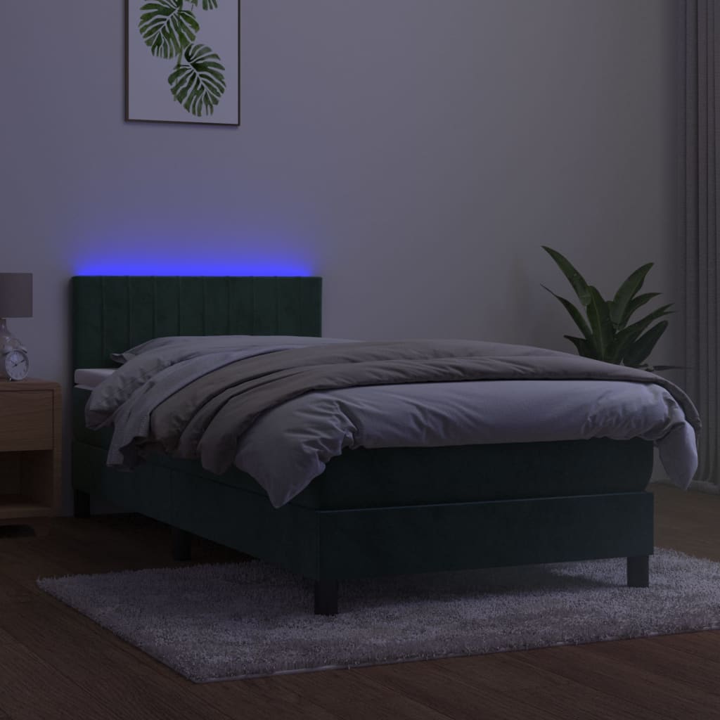 Boxspringbett ''Striped'' mit Matratze & LED 100x200 cm