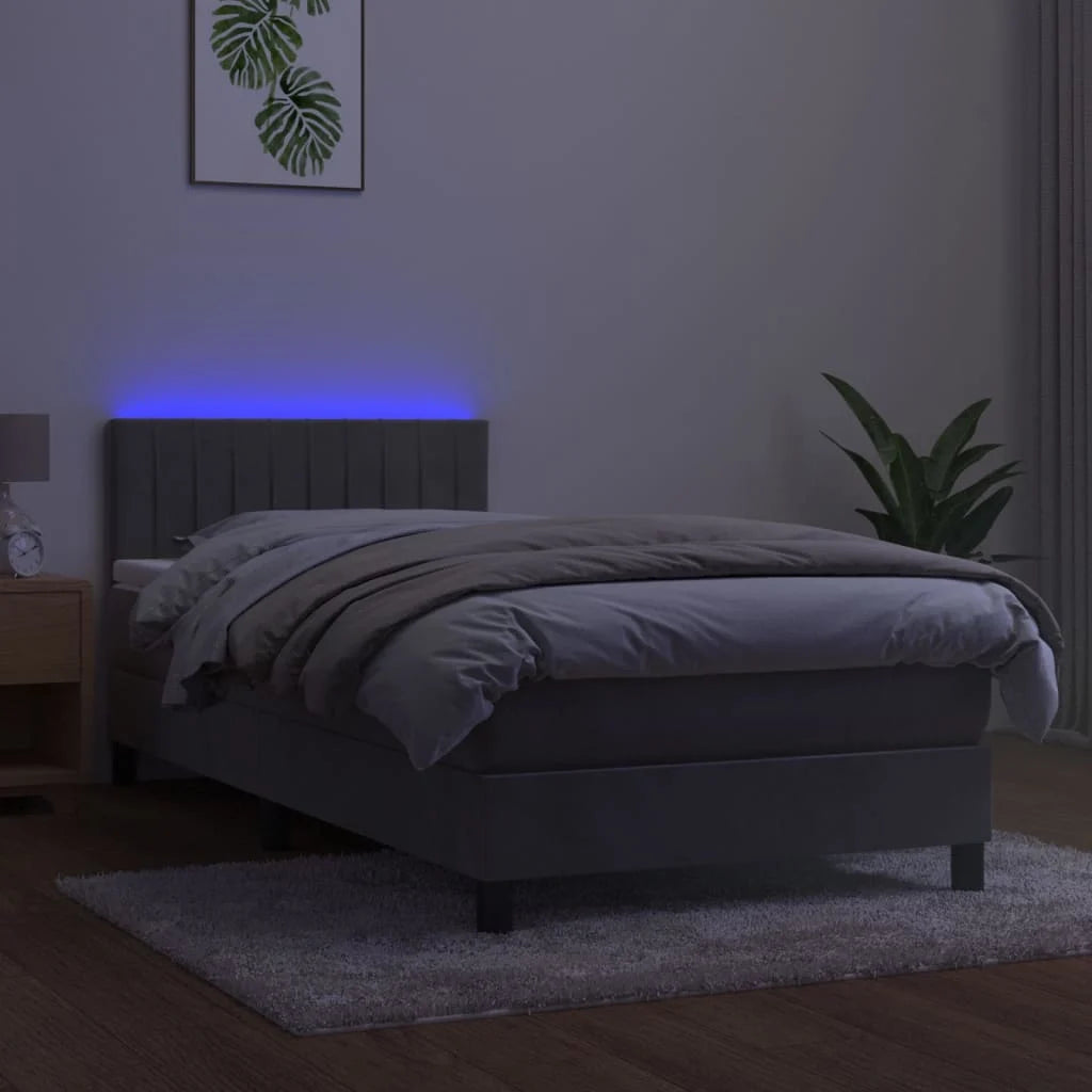 Boxspringbett ''Striped'' mit Matratze & LED 100x200 cm