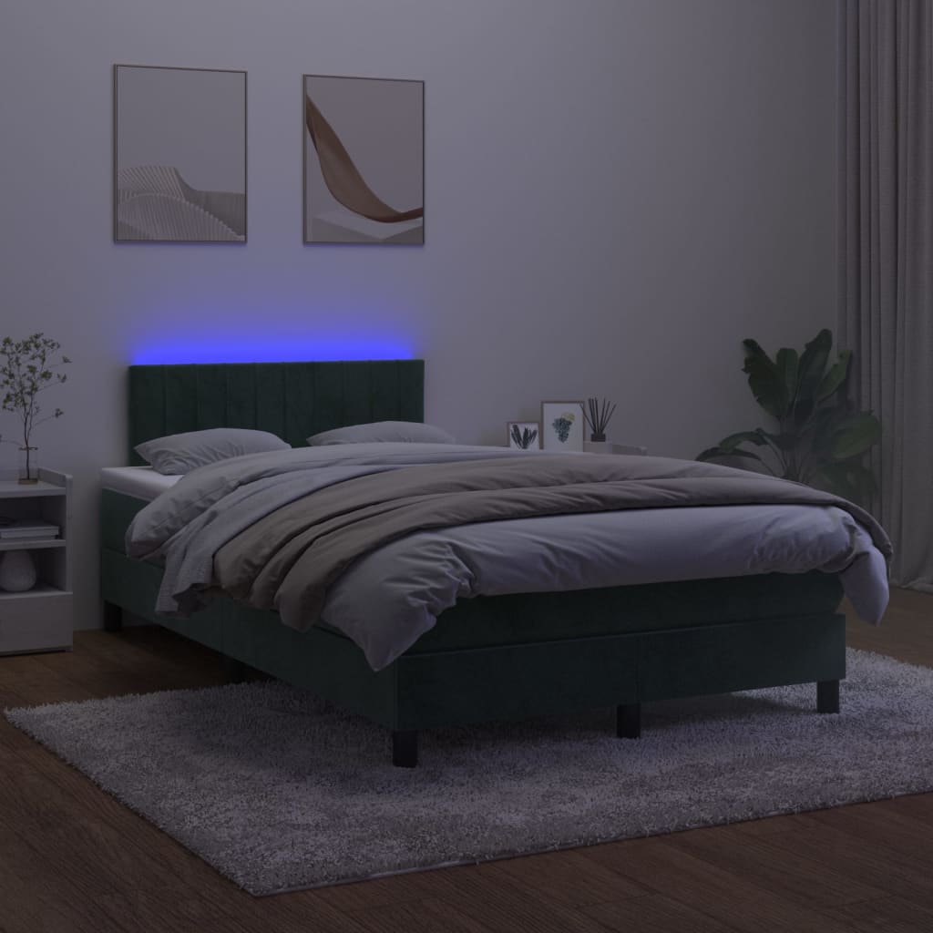 Boxspringbett ''Striped'' mit Matratze & LED 120x200 cm