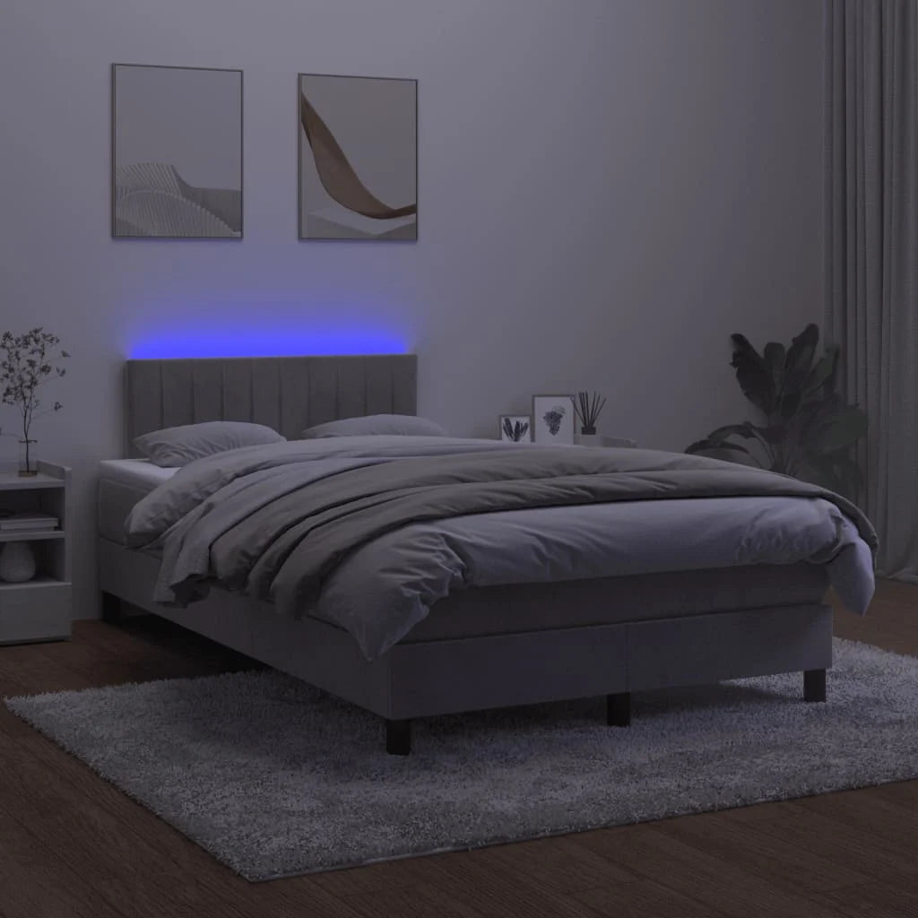 Boxspringbett ''Striped'' mit Matratze & LED 120x200 cm