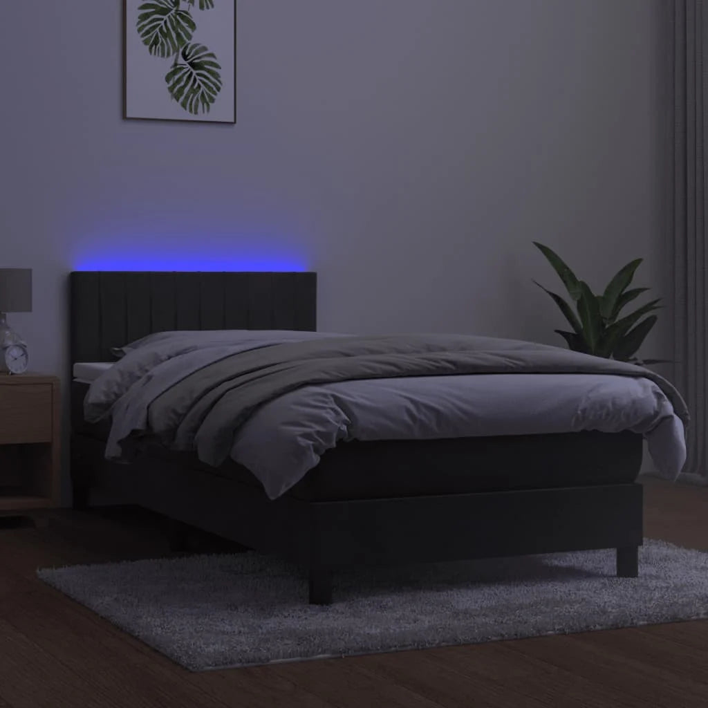 Boxspringbett ''Striped'' mit Matratze & LED 80x200 cm