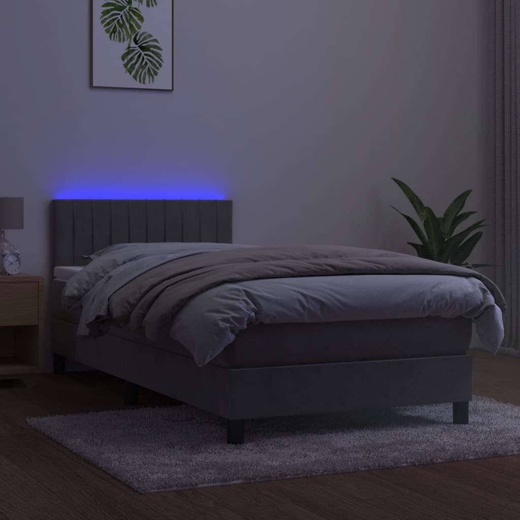 Boxspringbett ''Striped'' mit Matratze & LED 80x200 cm