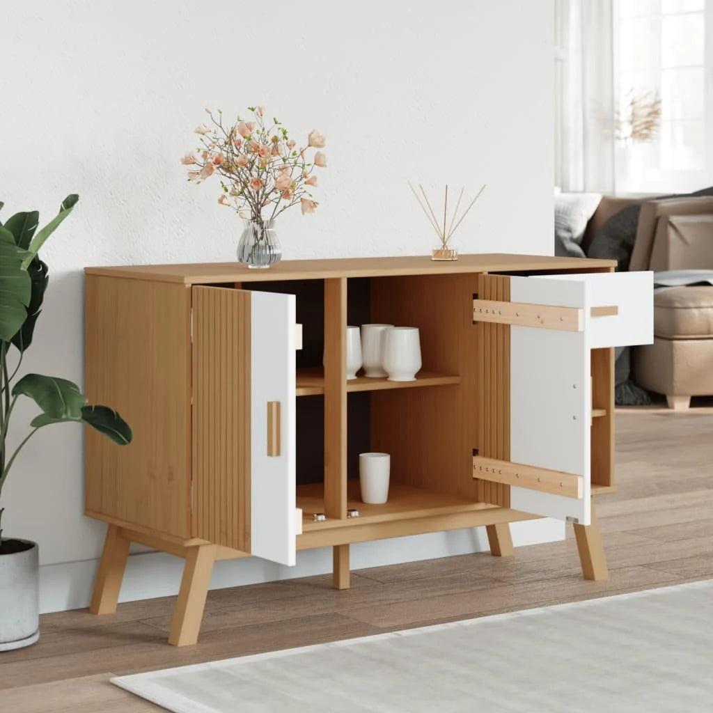 Sideboard 114x43x73,5 cm Massives Kiefernholz