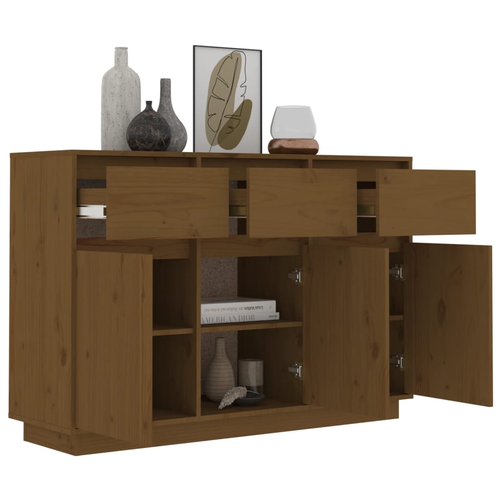 Sideboard 110x34x75 cm Massives Kiefernholz