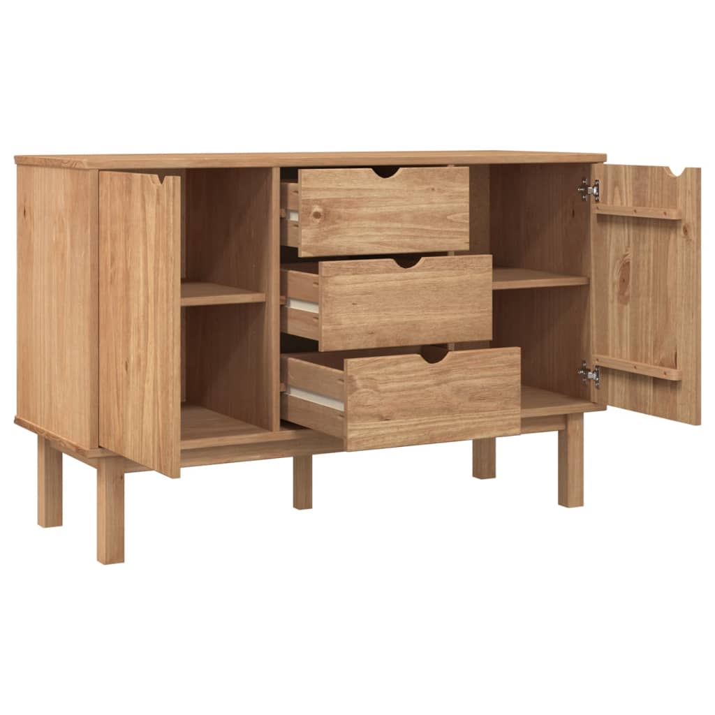 Sideboard 113,5x43x73 cm Massives Kiefernholz