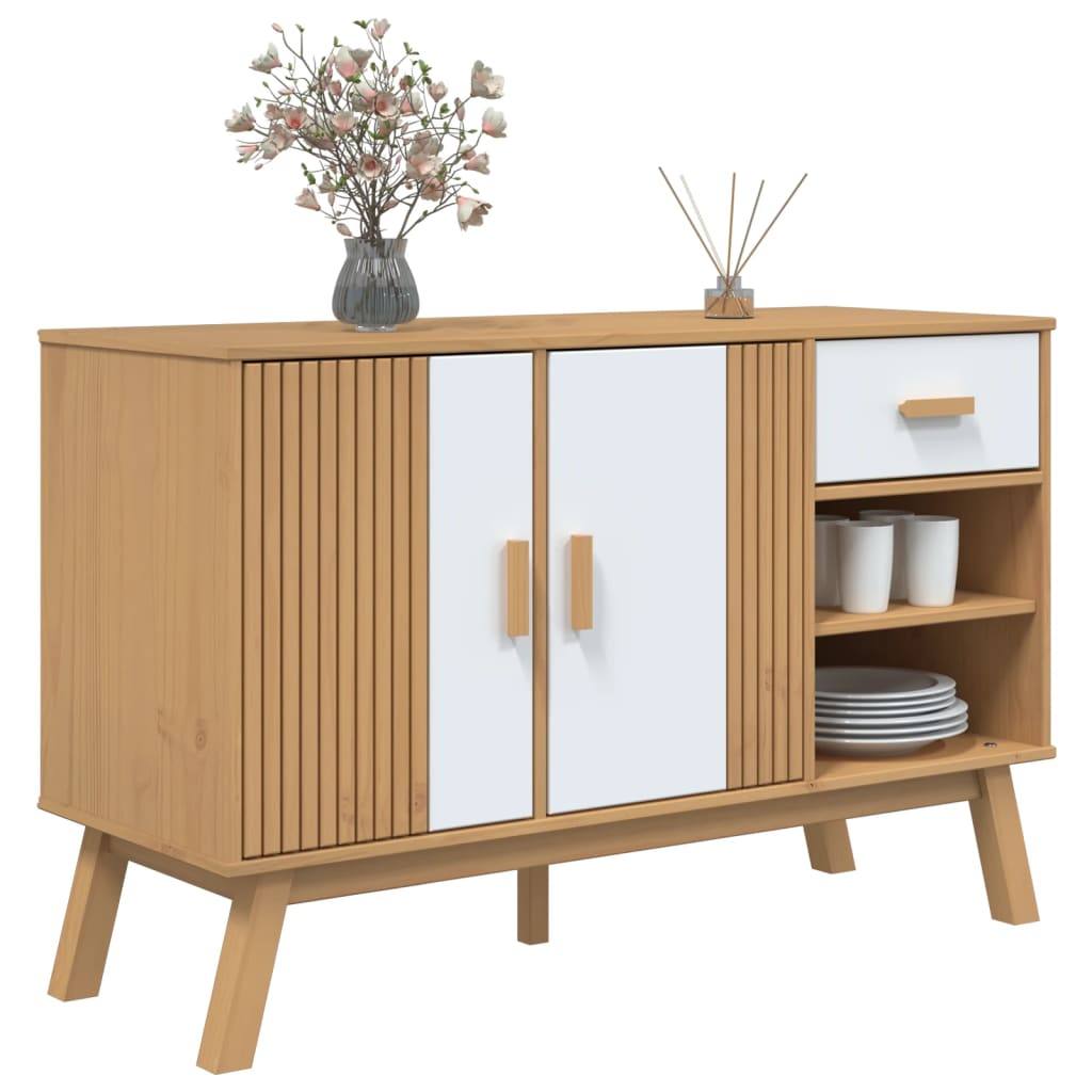 Sideboard 114x43x73,5 cm Massives Kiefernholz