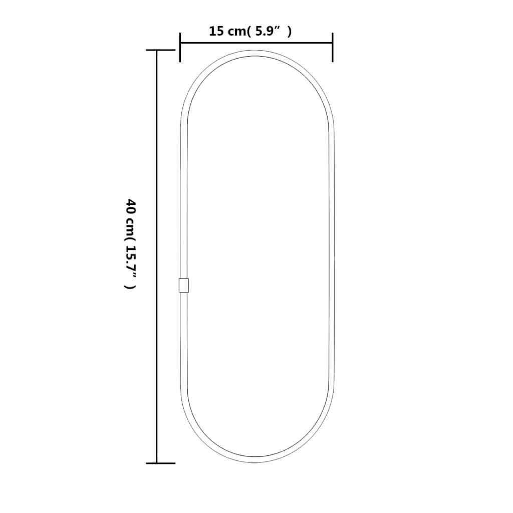 Wandspiegel 40x15 cm Oval