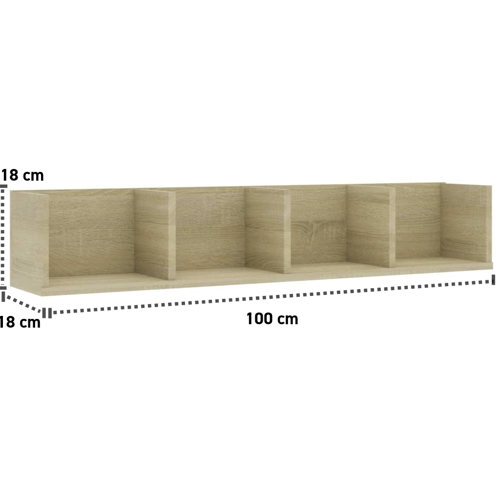 Wandregal 100x18x18 cm