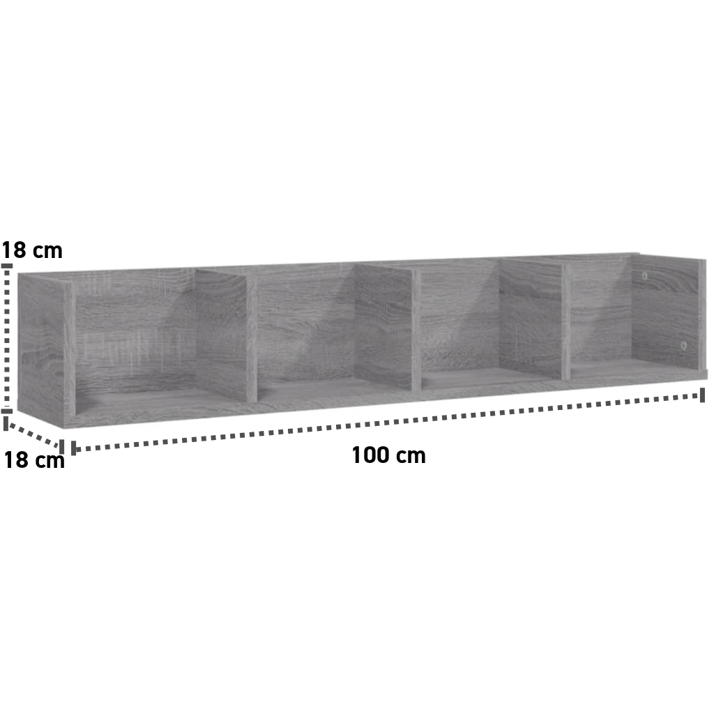 Wandregal 100x18x18 cm