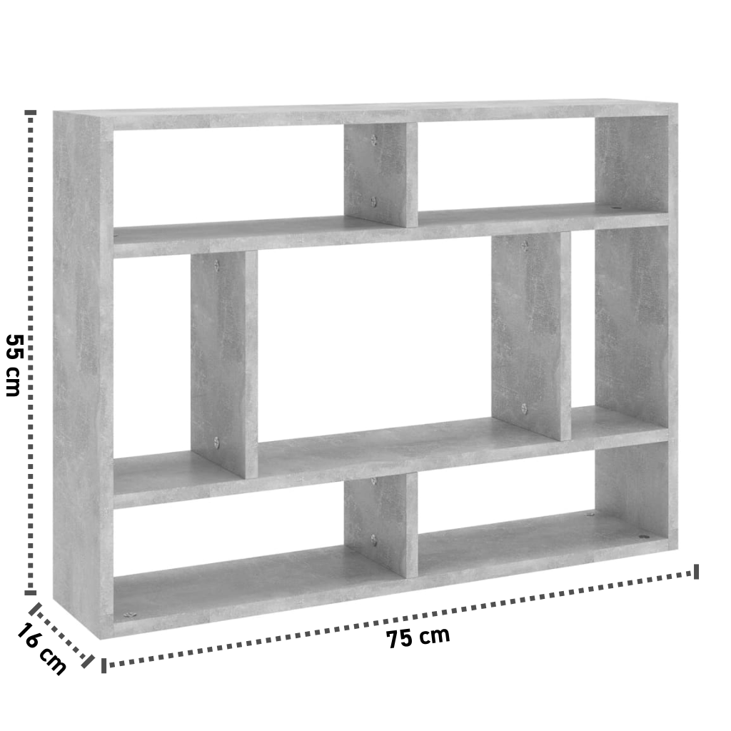 Wandregal 75x16x55 cm