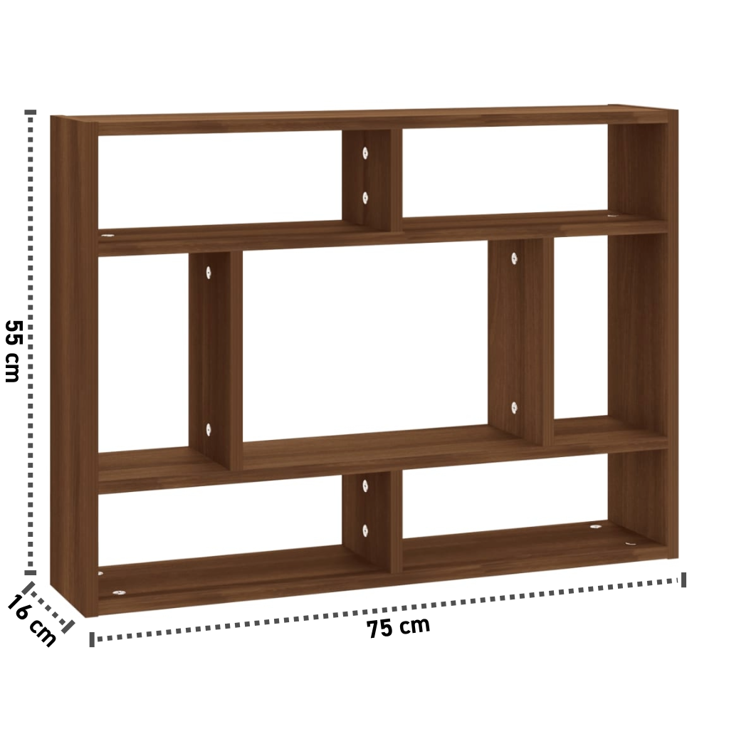 Wandregal 75x16x55 cm