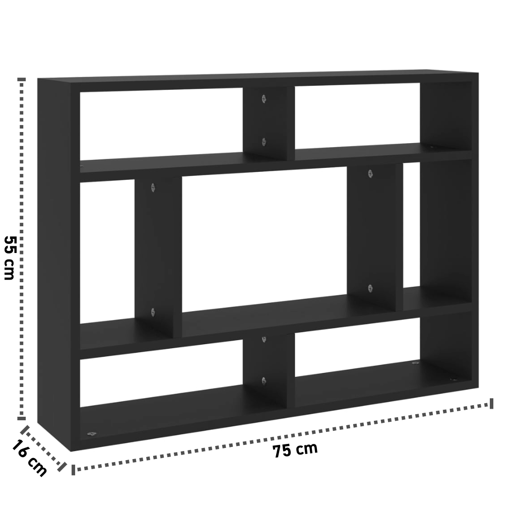 Wandregal 75x16x55 cm