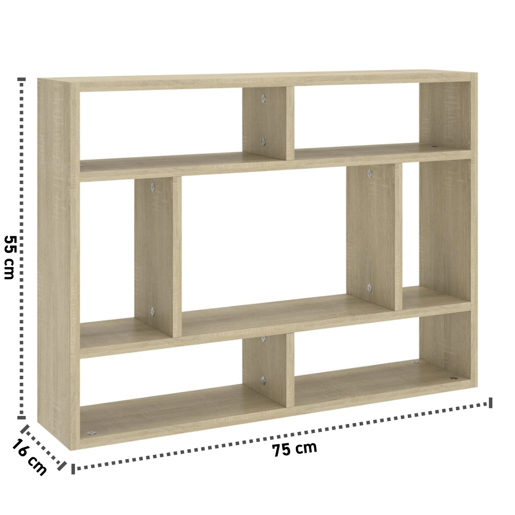 Wandregal 75x16x55 cm
