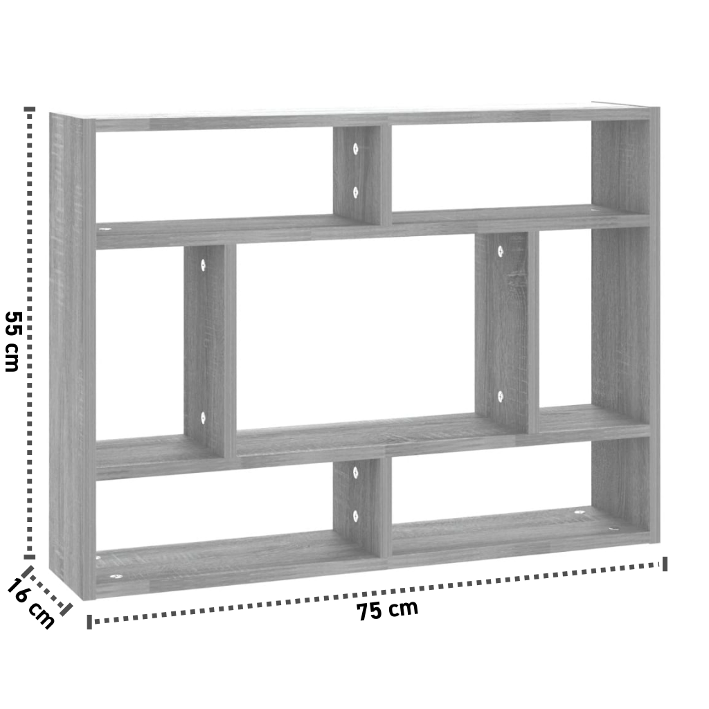 Wandregal 75x16x55 cm