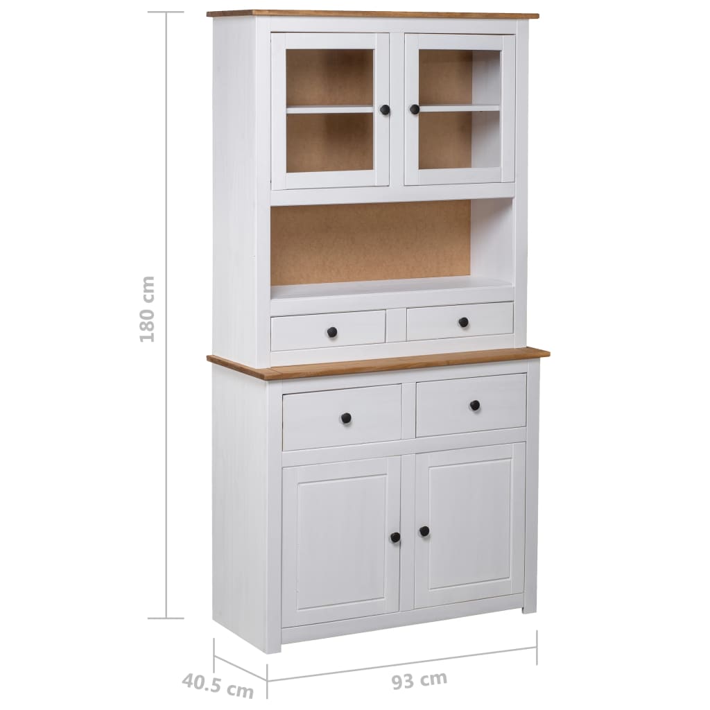 Highboard 93x40,5x180 cm Massives Kiefernholz